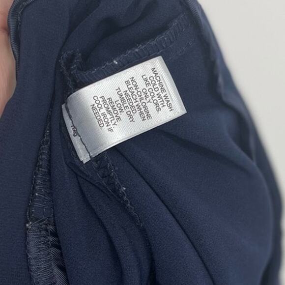 Catos Dress Pant Navy Blue Trousers Unhemmed Classic Front Pockets Contemporary - Picture 4 of 5